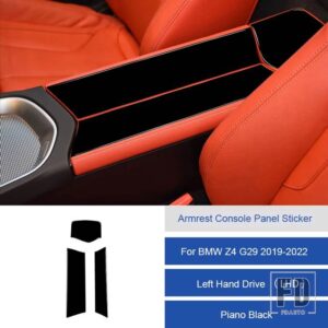 BMW Z4 G29 2019 2020 2121 2022 カーボンインテリアアームレストボックスパネルトリムステッカーストリップカバー自動車 ACCESSORIESS - 5C LHD