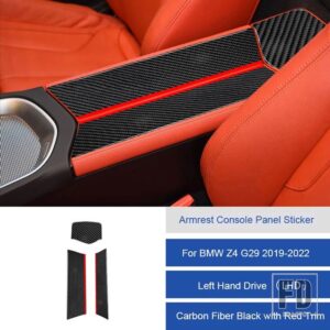BMW Z4 G29 2019 2020 2121 2022 カーボンインテリアアームレストボックスパネルトリムステッカーストリップカバー自動車 ACCESSORIESS - 5D LHD