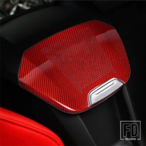 シボレー ハードカーボンコルベット C8 2020-23 車内装飾リアスピーカートリムカバーステッカー - A
