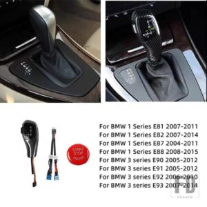 BMW LHD ABS 電子ギアシフトノブ LED インジケータエンジンスタートボタン 3シリーズ E90 E91 2005-2012 5シリーズ E60 2003-2007