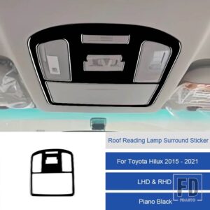 トヨタ ハイラックス 2015-2021 カーボン読書灯パネルトリムカバーインテリア装飾ステッカー - 6C