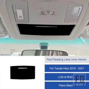 トヨタ ハイラックス 2015-2021 カーボン読書灯パネルトリムカバーインテリア装飾ステッカー - 7C