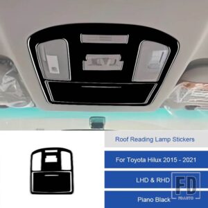 トヨタ ハイラックス 2015-2021 カーボン読書灯パネルトリムカバーインテリア装飾ステッカー - 5C