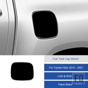 トヨタ ハイラックス 2015-2021 カーボン燃料タンクキャップステッカートリムカバー装飾ステッカー - 24C