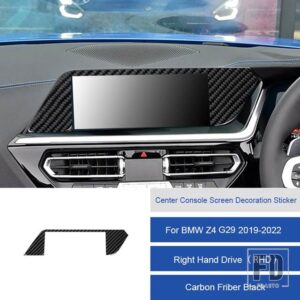 BMW Z4 G29 2019 2020 2121 2022 カーボンインテリアカーセンターコンソール画面装飾ステッカーフレームトリムストリップカバー - 21A RHD
