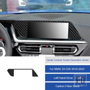 BMW Z4 G29 2019 2020 2121 2022 カーボンインテリアカーセンターコンソール画面装飾ステッカーフレームトリムストリップカバー - 20A LHD