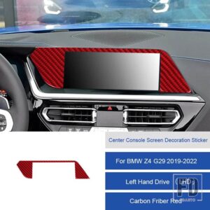 BMW Z4 G29 2019 2020 2121 2022 カーボンインテリアカーセンターコンソール画面装飾ステッカーフレームトリムストリップカバー - 20B LHD