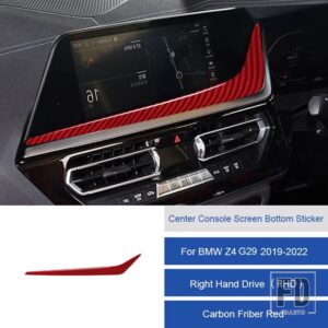 BMW Z4 G29 2019 2020 2121 2022 カーボンインテリアカーセンターコンソールマルチメディアナビゲーション画面アンダーステッカートリム - 23B RHD