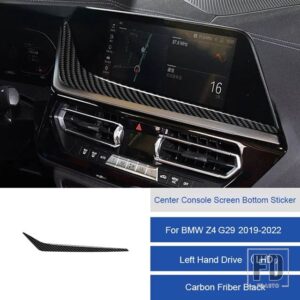 BMW Z4 G29 2019 2020 2121 2022 カーボンインテリアカーセンターコンソールマルチメディアナビゲーション画面アンダーステッカートリム - 22A LHD