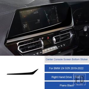 BMW Z4 G29 2019 2020 2121 2022 カーボンインテリアカーセンターコンソールマルチメディアナビゲーション画面アンダーステッカートリム - 23C RHD