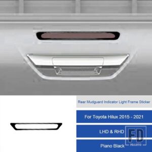 トヨタ ハイラックス 2015-2021 カーボンリアマッドガードインジケーターライトフレームステッカートリムカバー装飾ステッカー - 25C
