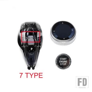 BMW クリスタルギアシフトノブメイダノブエンジンスタートボタンカバー G30 G31 G32 G11 G12 G01 5 6 7 X3 X4