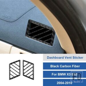 BMW LHD X3 E83 2004 - 2010 カーボン空調ベント曇り止めアウトレットステッカーインテリアカーアクセサリー - D1