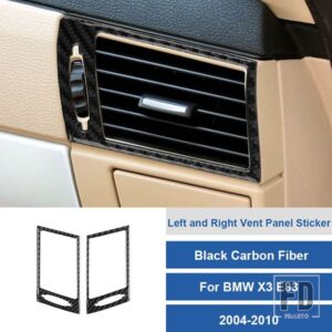 BMW LHD X3 E83 2004 - 2010 カーボン空調ベント曇り止めアウトレットステッカーインテリアカーアクセサリー - D3