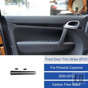 ポルシェ カイエン用 37895 カーボン/PVC ソフトドアトリムストリップステッカー - 2A Front Door 4PCS
