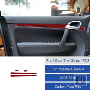 ポルシェ カイエン用 37895 カーボン/PVC ソフトドアトリムストリップステッカー - 2B Front Door 4PCS