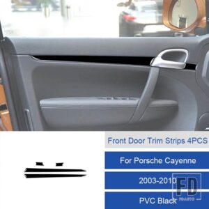 ポルシェ カイエン用 37895 カーボン/PVC ソフトドアトリムストリップステッカー - 2C Front Door 4PCS