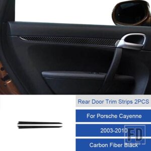 ポルシェ カイエン用 37895 カーボン/PVC ソフトドアトリムストリップステッカー - 3A Rear Door 2PCS