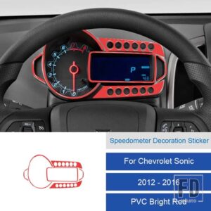 シボレー ソニック 2012-16 カーボン/PVC インテリアソフトトリムスピードメーター装飾ステッカーカバー - 20B