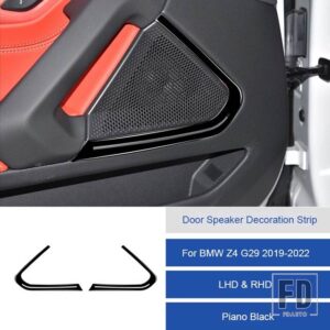 BMW Z4 G29 2019 2020 2121 2022 カーボンインテリアドアスピーカートリムストリップカバーステッカー自動車 ACCESSORIESS - 2C