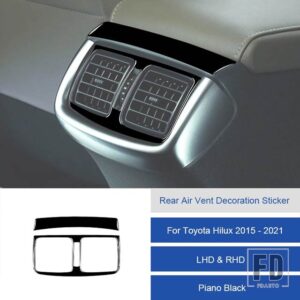 トヨタ ハイラックス 2015-2021 カーボンリアエアベントステッカートリムカバー装飾ステッカー - 29C
