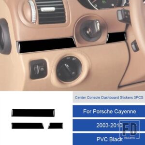 ポルシェ LHD カイエン 37895 カーボン/PVC ソフトセンターコンソール装飾ステッカー - 12C Left Hand Drive