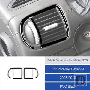 ポルシェ カイエン用 37895 カーボン/PVC ソフトサイド空調ベントステッカー - 26C