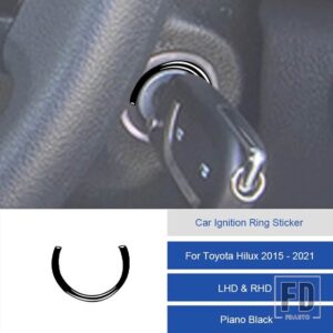 トヨタ ハイラックス 2015-2021 カーボン点火リングステッカートリムカバー装飾ステッカー - 10C