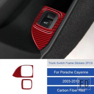 ポルシェ LHD カイエン 37895 カーボン/PVC ソフトトランクスイッチフレームステッカー - 14B Left Hand Drive