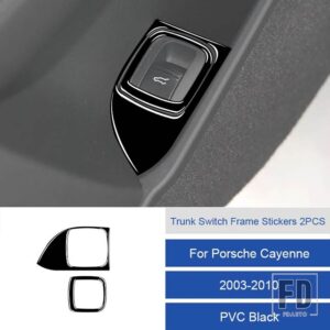 ポルシェ LHD カイエン 37895 カーボン/PVC ソフトトランクスイッチフレームステッカー - 14C Left Hand Drive