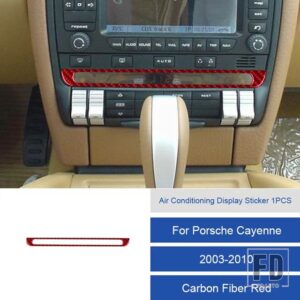 ポルシェ カイエン用 37895 カーボン/PVC ソフト空調時間表示ステッカー - 9B