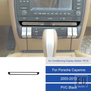 ポルシェ カイエン用 37895 カーボン/PVC ソフト空調時間表示ステッカー - 9C