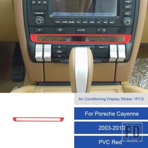 ポルシェ カイエン用 37895 カーボン/PVC ソフト空調時間表示ステッカー - 9D