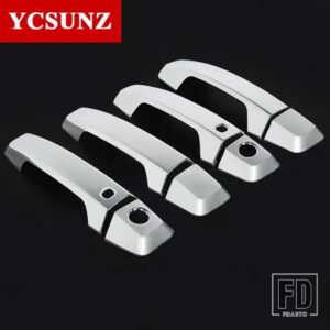 三菱 ABS ドアハンドルカバー L200 トリトン 2022 2023 2024 ハンドル鍵穴ダブルキャビンカーアクセサリー YCSUNZ - CHROME smart hole