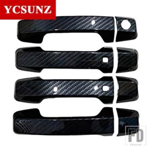 三菱 ABS ドアハンドルカバー L200 トリトン 2022 2023 2024 ハンドル鍵穴ダブルキャビンカーアクセサリー YCSUNZ - Carbon smart hole