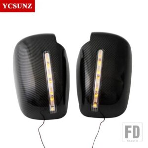三菱 クロームドアミラーカバー LED L200 トリトン 2016-19 サイドミラーカバーカーアクセサリー YCSUNZ - new carbon fiber