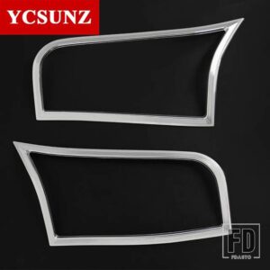 三菱 マットブラックヘッドライトトリムカバー L200 トライトン 2023 2024 ピックアップトラックアクセサリー YCSUNZ - Chrome