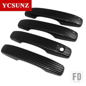 VW ABS ドアハンドルカバープロテクター AMAROK 2023 2024 ダブルキャビンカーアクセサリー - Carbon Fiber