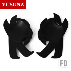 トヨタ ABS カーアクセサリークロームブラックドアハンドルボウルカバー ハイラックス VIGO 2005-14 - Black