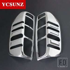 日産 車クロームナバラ 2006 アクセサリーテールライトカバーランプトリム フロンティアナバラ D40 2006-2013 プレート部分 - Chrome