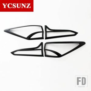トヨタ ABS テールライトカバー フォーチュナーハイラックス SW4 2016-19 クロームブラックリアランプフードカーアクセサリー YCSUNZ - Matte Black