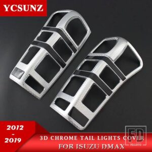 いすゞ マットブラックリアランプカバートリム DMAX 2012-19 テールライト部品 YCSUNZ - 3D chrome