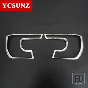 フォード ABS ヘッドランプライトカバーレンジャー WILDTRAK スポーツ XLT 2022 2023 T9 ヘッドライトカバーステッカープロテクターカーアクセ - delux chrome