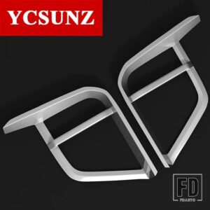 三菱 ABS フロントフォグランプカバーランプアクセサリー L200 トリトンラム 2019-22 クロームブラック - Chrome
