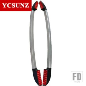 フォード 黒ルーフレールラックキャリアバーレンジャーワイルドトラック 2012-19 T6 T7 ダブルキャビン - silver (sticky)