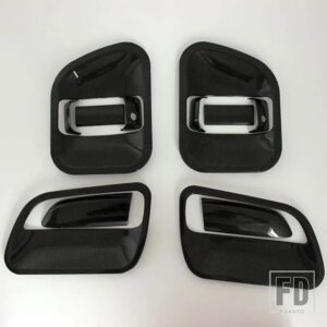 トヨタ ABS ドアハンドルカバー ハイエースコミューター 38687-2018 クロームブラックカーアクセサリー - Carbon Fiber