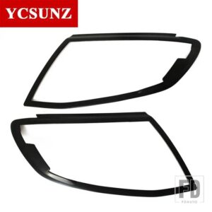フォード カーアクセサリー ABS 黒ヘッドライトカバーランプ SURROUDS トリムレンジャー T6 2012 2013 2014 YCSUNZ - Black