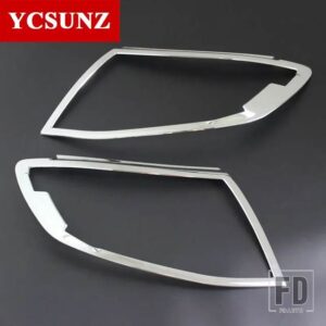 フォード カーアクセサリー ABS 黒ヘッドライトカバーランプ SURROUDS トリムレンジャー T6 2012 2013 2014 YCSUNZ - Chrome