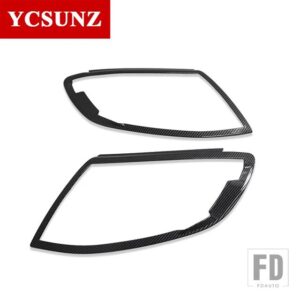 フォード カーアクセサリー ABS 黒ヘッドライトカバーランプ SURROUDS トリムレンジャー T6 2012 2013 2014 YCSUNZ - New CARBON
