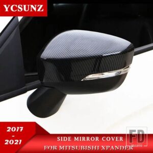 三菱 ABS サイドミラーカバー エクスパンダー 2017-21 クロームカーボンカラーミラーカバーカーアクセサリー - Carbon Fiber